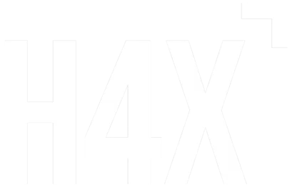 Logotyp för H4X⌝ Logotyp för H4X⌝