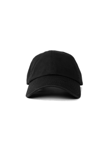 Plain black dad hat 2025